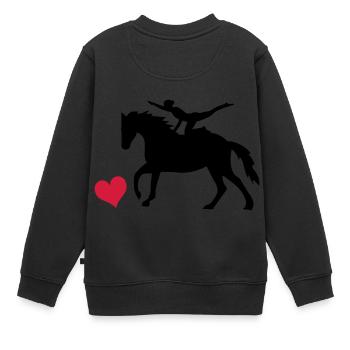 Voltige - Sweat Premium enfant bio - noir - Dos - AI Model Kid Female (0cm)