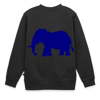 Éléphant - Sweat Premium enfant bio - noir - Dos - AI Model Kid Female (0cm)
