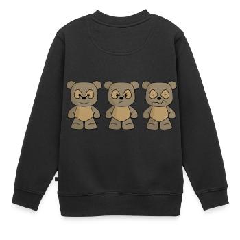TROIS OURS - Sweat Premium enfant bio - noir - Dos - AI Model Kid Female (0cm)