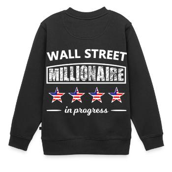Les millionnaires de Wall Street - Sweat Premium enfant bio - noir - Dos - AI Model Kid Female (0cm)