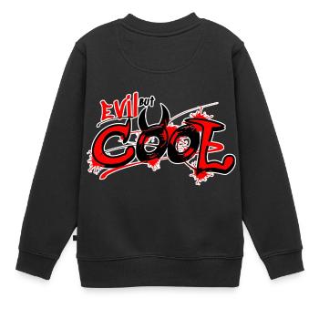 lustiger Spruch für Männer & Frauen - Krampus GAG - Kinder Premium Organic Sweatshirt - Schwarz - Hinten - AI Model Kid Female (0cm)