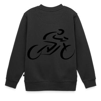 Radsport - Kinder Premium Organic Sweatshirt - Schwarz - Hinten - AI Model Kid Female (0cm)