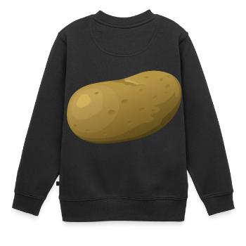 kartoffeln potato halloween gemuese vegetables42 - Kinder Premium Organic Sweatshirt - Schwarz - Hinten - AI Model Kid Female (0cm)
