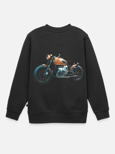 moto - Sweat Premium enfant bio - noir