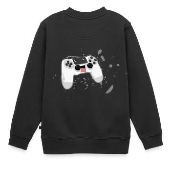 controller gamepad joystick - Kinder Premium Organic Sweatshirt - Schwarz - Hinten - AI Model Kid Female (0cm)
