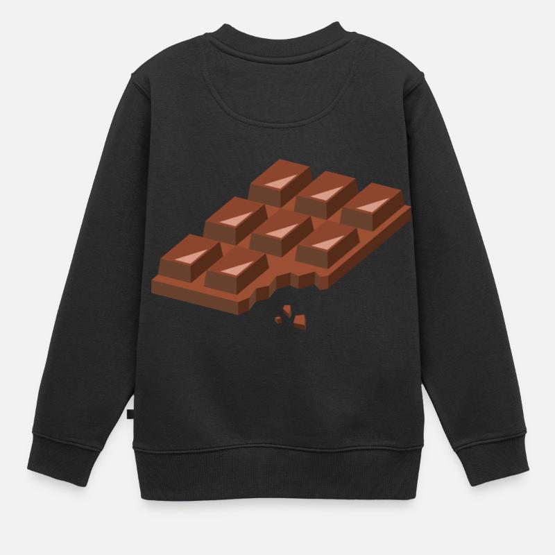 chocolat - Sweat Premium enfant bio - noir