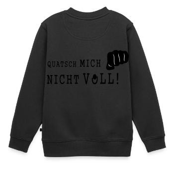 QUATSCH ME COMPLET - Sweat Premium enfant bio - noir - Dos - AI Model Kid Female (0cm)