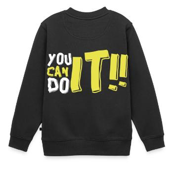 TU PEUX LE FAIRE - Sweat Premium enfant bio - noir - Dos - AI Model Kid Female (0cm)