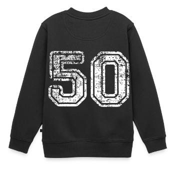 50 - Kids Premium Organic Sweatshirt - black - Back - AI Model Kid Female (0cm)
