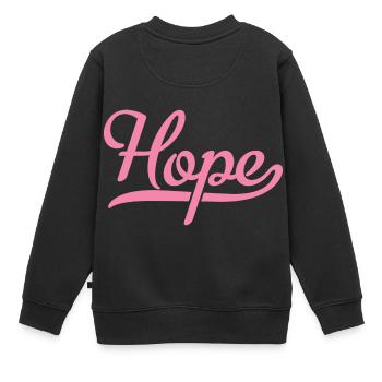 Hope - Kinder Premium Organic Sweatshirt - Schwarz - Hinten - AI Model Kid Female (0cm)