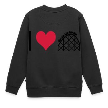 ichliebeachterbahn - Sweat Premium enfant bio - noir - Dos - AI Model Kid Female (0cm)
