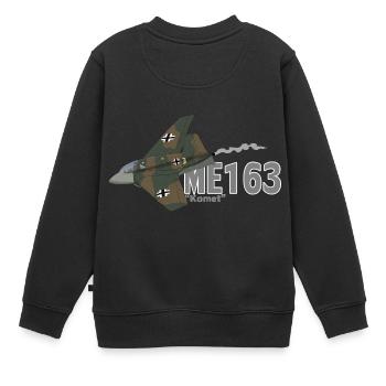 Me 163 Komet (Schreiben) - Kinder Premium Organic Sweatshirt - Schwarz - Hinten - AI Model Kid Female (0cm)
