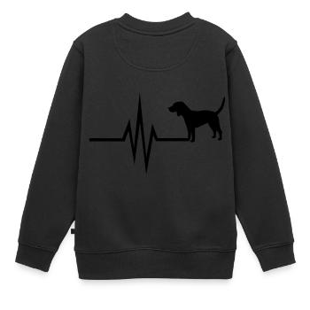 Mein Herz schlägt für Hunde - Beagle - Kinder Premium Organic Sweatshirt - Schwarz - Hinten - AI Model Kid Female (0cm)