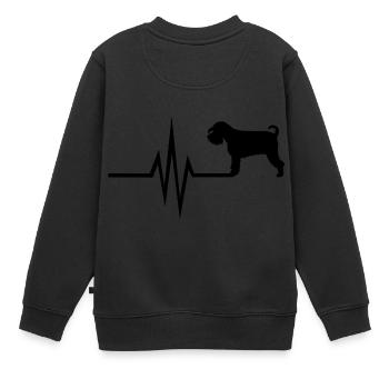 Mein Herz schlägt für Hunde - Zwergschnauzer Hund - Kinder Premium Organic Sweatshirt - Schwarz - Hinten - AI Model Kid Female (0cm)