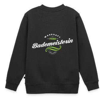 Bademeisterin Beruf Job Geschenk Geschenkidee - Kinder Premium Organic Sweatshirt - Schwarz - Hinten - AI Model Kid Female (0cm)