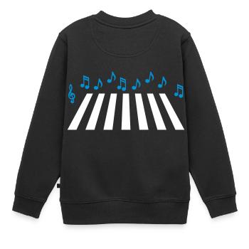 Music Road - Kinder Premium Organic Sweatshirt - Schwarz - Hinten - AI Model Kid Female (0cm)