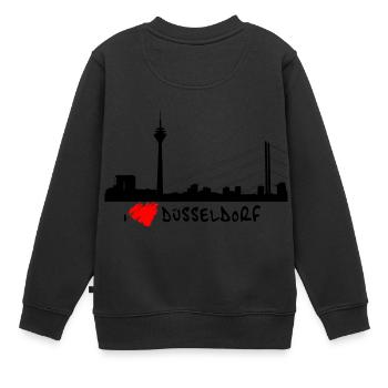 J'aime Dusseldorf - Sweat Premium enfant bio - noir - Dos - AI Model Kid Female (0cm)