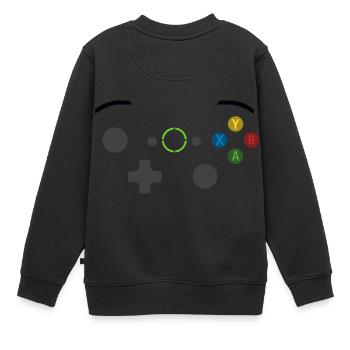 Manette de jeux vidéo 3 - Sweat Premium enfant bio - noir - Dos - AI Model Kid Female (0cm)