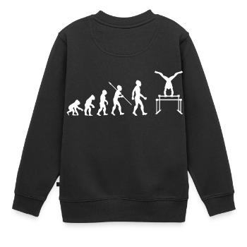 Evolution Gymnastik Turnen Geräteturnen Sport - Kinder Premium Organic Sweatshirt - Schwarz - Hinten - AI Model Kid Female (0cm)