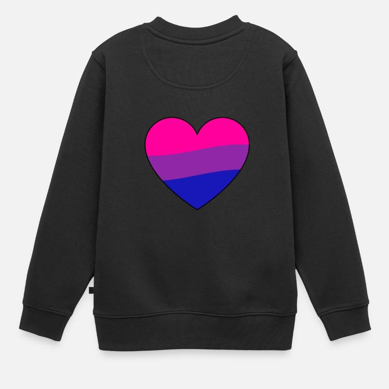Pride Bisexual - Kinder Premium Organic Sweatshirt - Schwarz