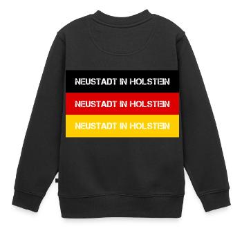VILLE holstein NEUSTADT, ALLEMAGNE - Sweat Premium enfant bio - noir - Dos - AI Model Kid Female (0cm)