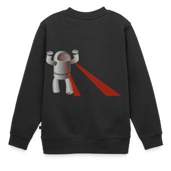 robot - Sweat Premium enfant bio - noir - Dos - AI Model Kid Female (0cm)