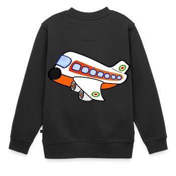 Avion en avion Heißluftballon ba de l'air - Sweat Premium enfant bio - noir - Dos - AI Model Kid Female (0cm)
