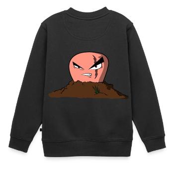 Wurm - Kinder Premium Organic Sweatshirt - Schwarz - Hinten - AI Model Kid Female (0cm)