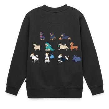 Süße Hunde - Kinder Premium Organic Sweatshirt - Schwarz - Hinten - AI Model Kid Female (0cm)