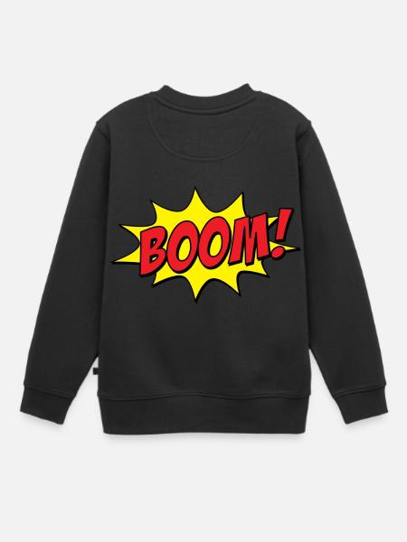 Boom Kloppo! - Premium børne sweatshirt økologisk - sort