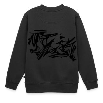 project1 - Kinder Premium Organic Sweatshirt - Schwarz - Hinten - AI Model Kid Female (0cm)