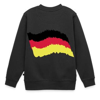 Deutschland Fahne - Kinder Premium Organic Sweatshirt - Schwarz - Hinten - AI Model Kid Female (0cm)