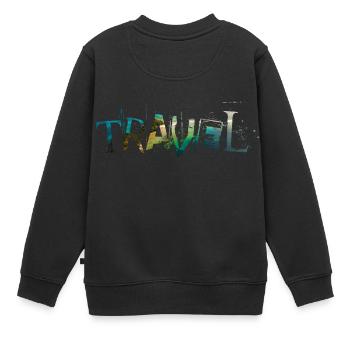 Travel - Sweat Premium enfant bio - noir - Dos - AI Model Kid Female (0cm)