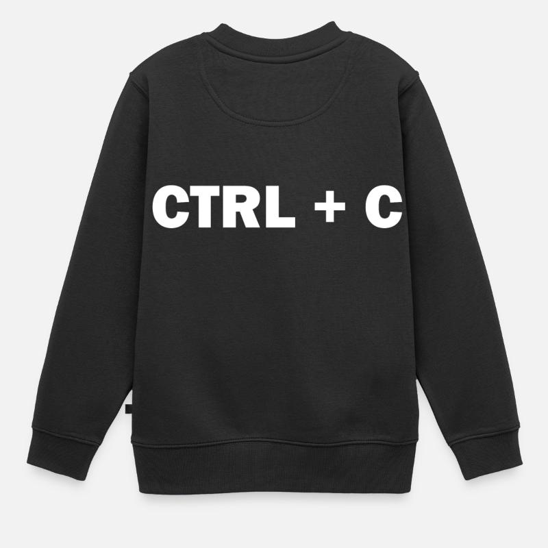 CTRL + C - Sweat Premium enfant bio - noir