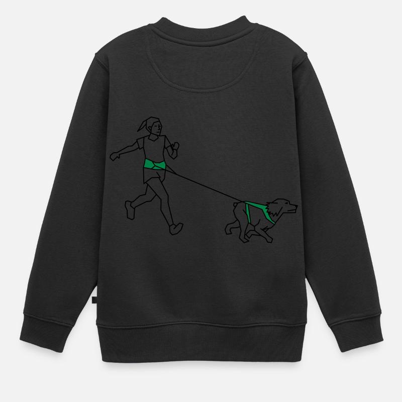 Canicross - Sweat Premium enfant bio - noir