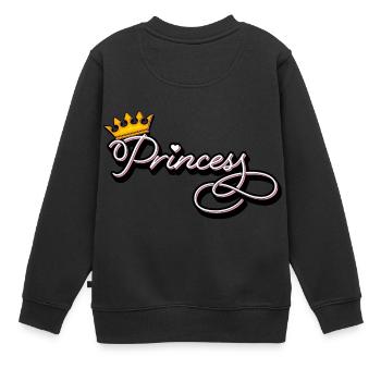 Princesse - Le design princesse - Sweat Premium enfant bio - noir - Dos - AI Model Kid Female (0cm)