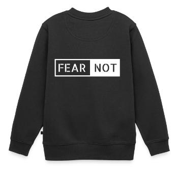 fear not in the bar - Kids Premium Organic Sweatshirt - black - Back - AI Model Kid Female (0cm)
