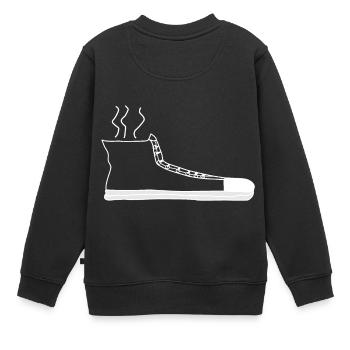 Pots de chaussures cadeau chaussures de sport de mode - Sweat Premium enfant bio - noir - Dos - AI Model Kid Female (0cm)