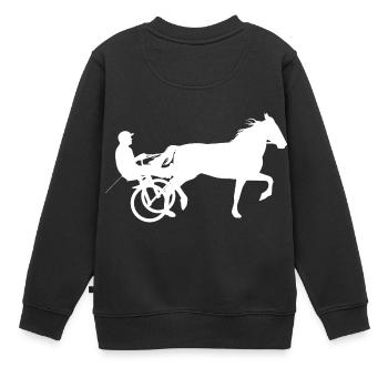 Courses hippiques courses hippiques - Sweat Premium enfant bio - noir - Dos - AI Model Kid Female (0cm)