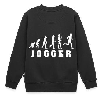 Jogger - Kinder Premium Organic Sweatshirt - Schwarz - Hinten - AI Model Kid Female (0cm)