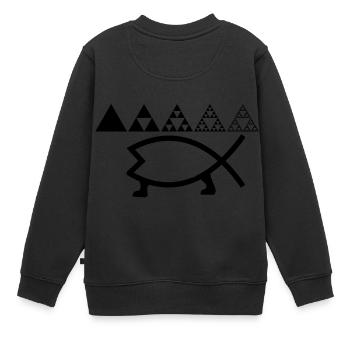 Evolution - Kinder Premium Organic Sweatshirt - Schwarz - Hinten - AI Model Kid Female (0cm)