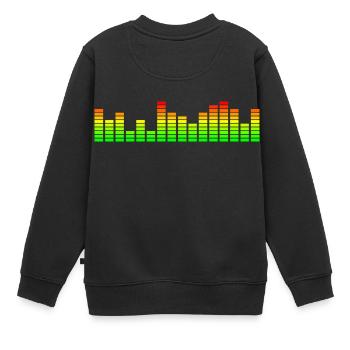 Music Visualizer / Audio Spectrum - Kids Premium Organic Sweatshirt - black - Back - AI Model Kid Female (0cm)