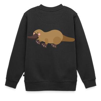 Schnabeltier - Kinder Premium Organic Sweatshirt - Schwarz - Hinten - AI Model Kid Female (0cm)