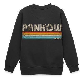 Pankow Berlin Hauptstadt Bezirk Kiez Retro 80er - Kinder Premium Organic Sweatshirt - Schwarz - Hinten - AI Model Kid Female (0cm)