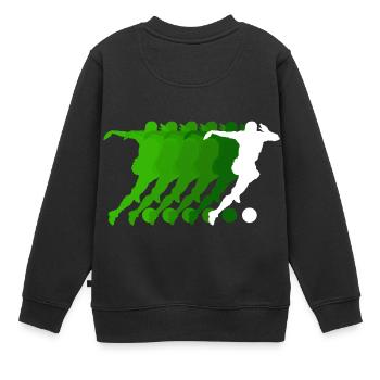 Attaquant de football Jersey Joueur de football - Sweat Premium enfant bio - noir - Dos - AI Model Kid Female (0cm)