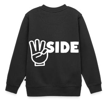 Westside W Fingerzeichen - Kinder Premium Organic Sweatshirt - Schwarz - Hinten - AI Model Kid Female (0cm)