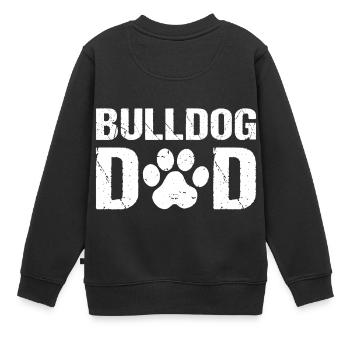 Bouledogue Papa Bouledogues - Sweat Premium enfant bio - noir - Dos - AI Model Kid Female (0cm)