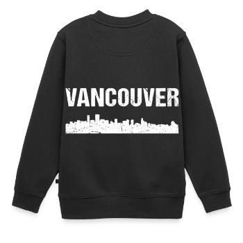 Ligne d’horizon de Vancouver - Sweat Premium enfant bio - noir - Dos - AI Model Kid Female (0cm)