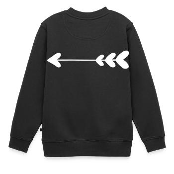 Arrow shape for the proof of love - Kids Premium Organic Sweatshirt - black - Back - AI Model Kid Female (0cm)