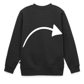 Pfeil - Kinder Premium Organic Sweatshirt - Schwarz - Hinten - AI Model Kid Female (0cm)